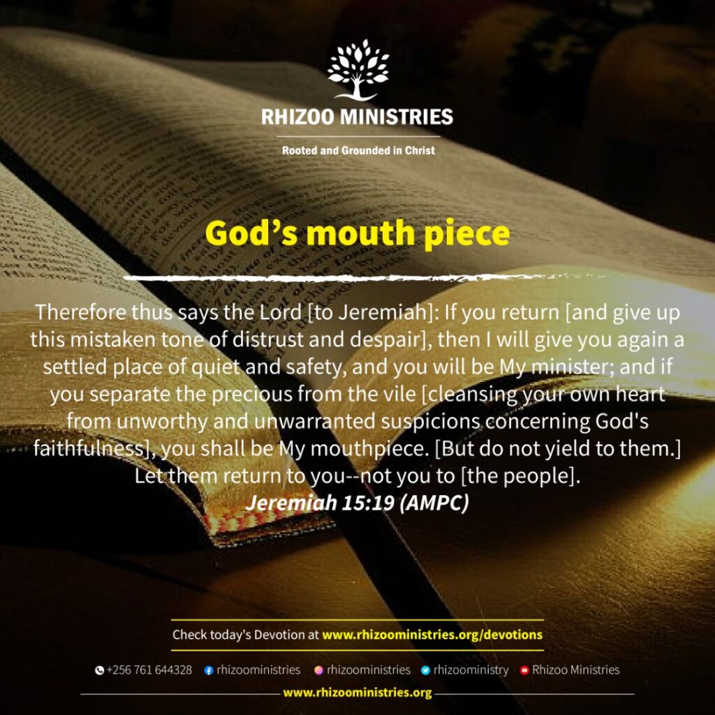 God’s mouth piece Rhizoo Ministries